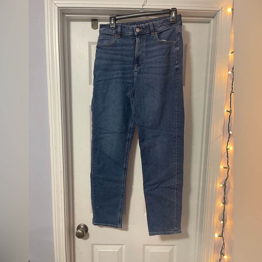 American eagle mom jeans darker wash